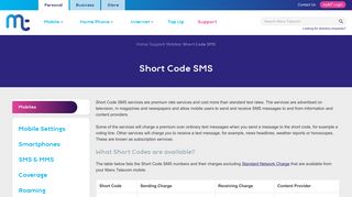 
                            6. Short Code SMS - Manx Telecom