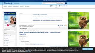 
                            9. Short Physical Performance Battery Test–Ein Muss in der Geriatrie