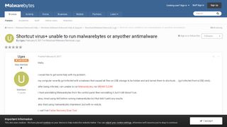 
                            6. Shortcut virus+ unable to run malwarebytes or anyother antimalware ...