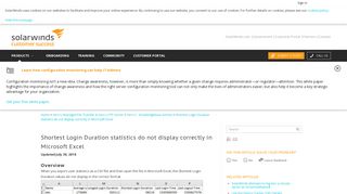 
                            4. Shortest Login Duration statistics do not display correctly in Microsoft ...