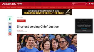 
                            13. Shortest serving Chief Justice | ABS-CBN News