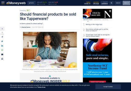 
                            9. Should financial products be sold like Tupperware? - Moneyweb