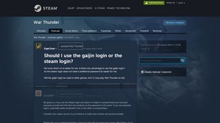 
                            8. Should I use the gaijin login or the steam login? :: War Thunder ...