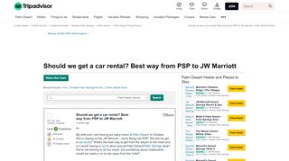 
                            10. Should we get a car rental? Best way from PSP to JW Marriott ...