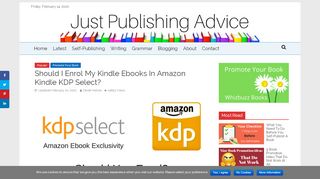 
                            13. Should You Enrol In Amazon Kindle KDP Select?