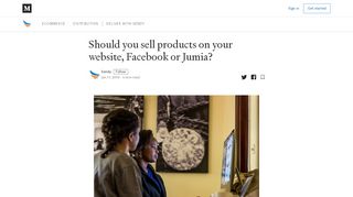 
                            12. Should you sell products on your website, Facebook or Jumia? - Medium