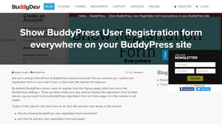 
                            5. Show BuddyPress User Registration form everywhere on your ...