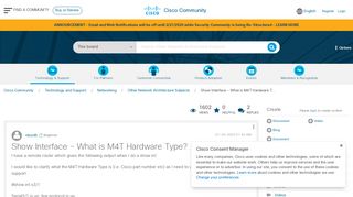 
                            13. Show Interface - What is M4T Hardware T... - Cisco Community