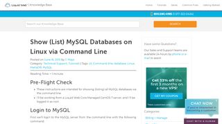 
                            10. Show (List) MySQL Databases on Linux via Command Line - Liquid Web