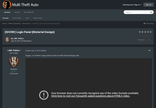 
                            5. [SHOW] Login Panel [Material Design] - Resources - Multi Theft ...