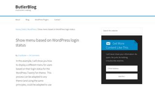 
                            11. Show menu based on WordPress login status - ButlerBlog