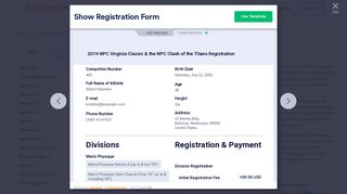 
                            7. Show Registration Form - PDF Templates | JotForm