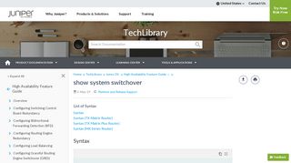 
                            4. show system switchover - TechLibrary - Juniper Networks