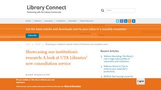 
                            13. Showcasing our institution's research: A look at UTA Libraries' new ...