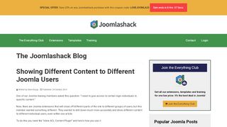 
                            6. Showing Different Content to Different Joomla Users - Joomlashack