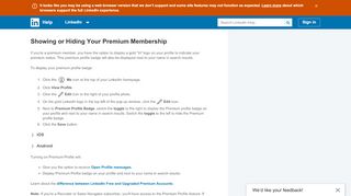 
                            8. Showing or Hiding Your Premium Membership | LinkedIn ...