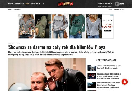 
                            6. Showmax za darmo w Play - jak aktywować? - Antyradio.pl