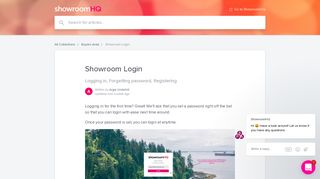 
                            8. Showroom Login | ShowroomHQ Help Center