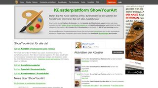 
                            2. ShowYourArt - die kostenlose Onlinegalerie für alle Hobby- und ...