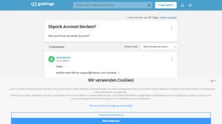 
                            4. Shpock Account löschen? (Internet, verkaufen) - Gutefrage