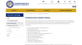 
                            6. Shrewsbury Public Schools PowerSchool Parent Portal | Information ...