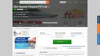 
                            12. Shri Ganesh Finance PVT Ltd - Personal Loans in Chandigarh - Justdial