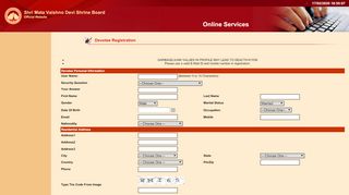 
                            5. :: Shri Mata Vaishno Devi Shrine Board :: Online Services :: Devotee ...