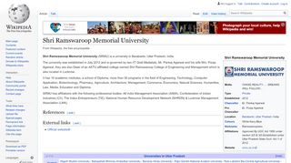 
                            7. Shri Ramswaroop Memorial University - Wikipedia