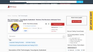 
                            8. Shri Technologies - Yousufguda, Hyderabad - Reviews, Fee Structure ...