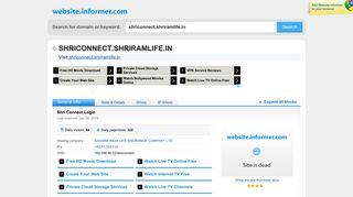
                            8. shriconnect.shriramlife.in at WI. Shri Connect Login - Website Informer