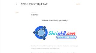 
                            5. shrink8 - apps/links that pay