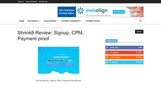 
                            1. Shrink8 Review: Signup, CPM, Payment proof - Make Money with URL