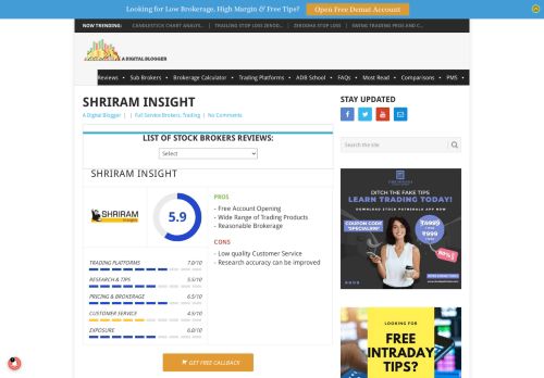 
                            7. Shriram Insight Review for 2018: Brokerage, Platforms | Video Review