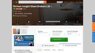 
                            11. Shriram Insight Share Brokers Ltd, Adyar - Shreeram Insight Share ...