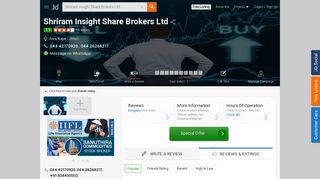 
                            10. Shriram Insight Share Brokers Ltd, Anna Nagar - Shreeram Insight ...