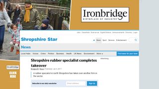 
                            8. Shropshire rubber specialist completes takeover | Shropshire Star