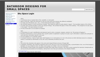 
                            4. Shu Space Login - BATHROOM DESIGNS FOR SMALL SPACES