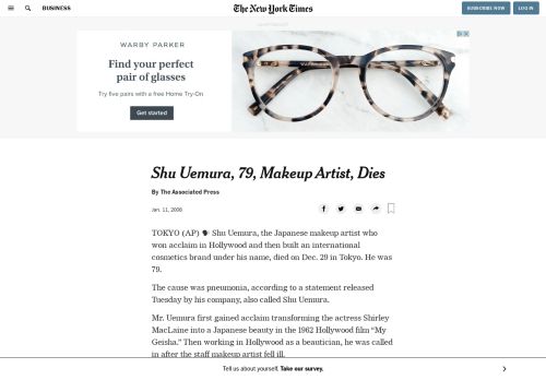 
                            13. Shu Uemura, 79, Makeup Artist, Dies - The New York Times