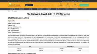 
                            11. Shubhlaxmi Jewel Art Ltd IPO - Listing Date, Allotment, Reviews ...