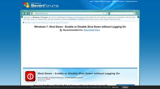 
                            1. Shut Down - Enable or Disable Shut Down without Logging On ...