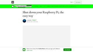 
                            10. Shut down your Raspberry Pi, the easy way – Hacker Noon