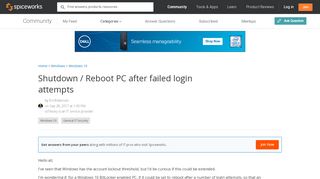 
                            1. Shutdown / Reboot PC after failed login attempts - Windows 10 ...