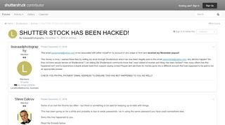 
                            3. SHUTTER STOCK HAS BEEN HACKED! - Contributor Experience ...