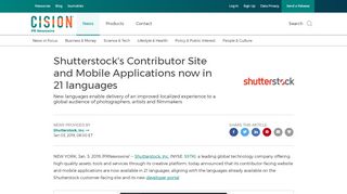 
                            7. Shutterstock's Contributor Site and Mobile Applications now in 21 ...