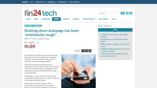 
                            4. Shutting down Autopage has been 'emotionally tough' | Fin24