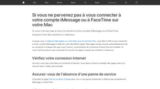 
                            3. Si vous ne parvenez pas à vous connecter à votre compte iMessage ...