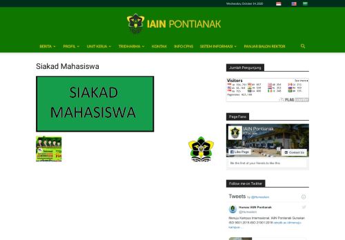 
                            2. Siakad Mahasiswa - IAIN Pontianak