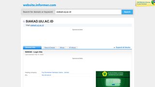 
                            4. siakad.uij.ac.id at WI. SIAKAD - Login Site - Website Informer