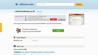 
                            8. siakad.unikama.ac.id @ Informe. Login! Anjungan Mahasiswa Sistem ...