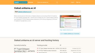 
                            12. Siakad.unikama.ac.id server and hosting history